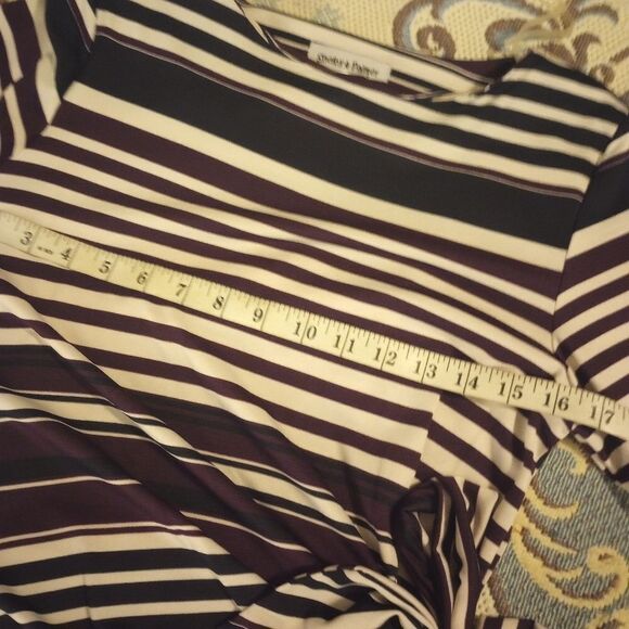 Shelby Palmer launched side stripe 3/4 length sleeve knee-link dress NWT - Picture 4 of 7